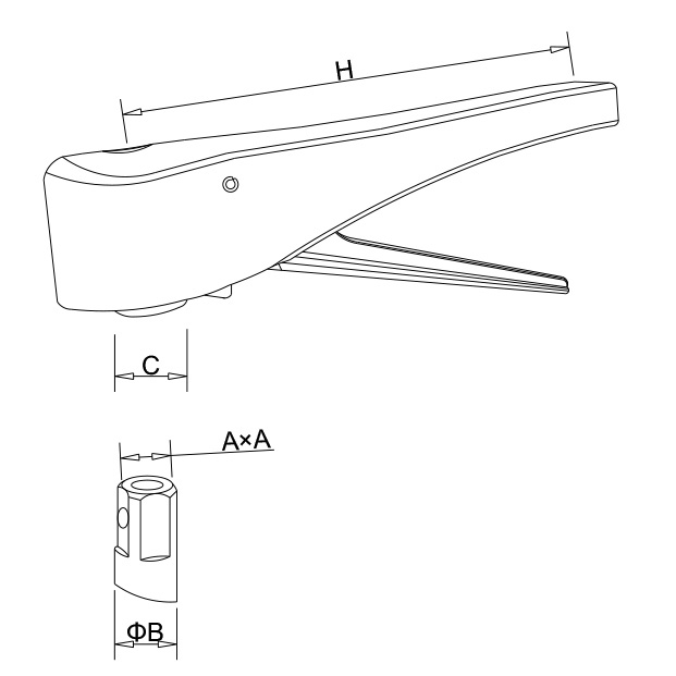 We型塑料多位手柄 JN-BV1018